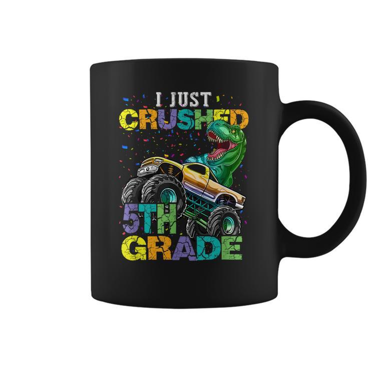 I Just Crushed 5Th Grade Dinosaur Trex Monster Truck Coffee Mug