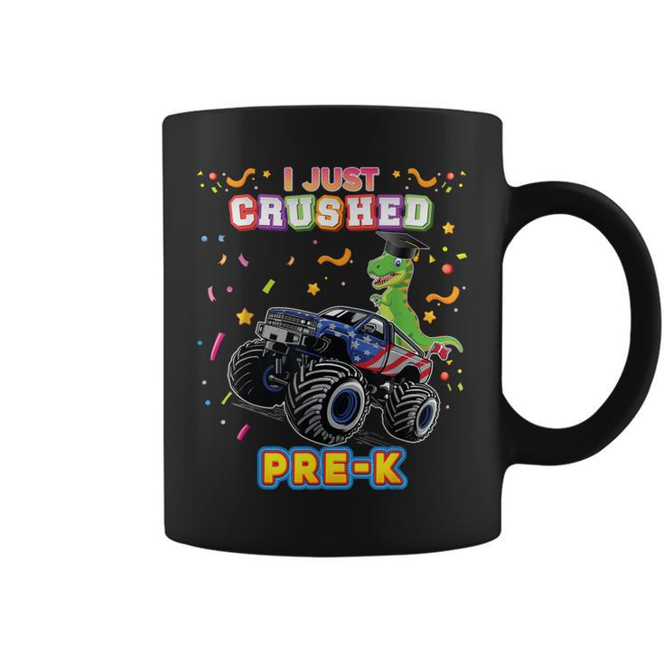 I Just Crushed Prek Monster Car Dinosaur Graduate Truck Coffee Mug