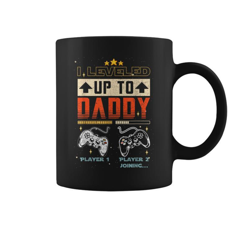 I Leveled Up To Daddy 2023 Fathers Day Gift Soon To Be Dad  Coffee Mug