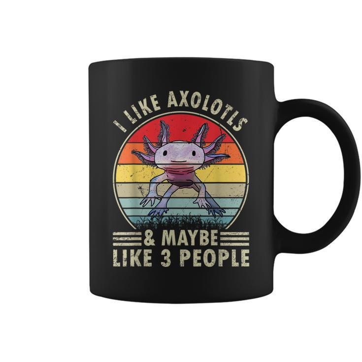 I Like Axolotls And Maybe Like 3 People Retro 90S Axolotl Coffee Mug