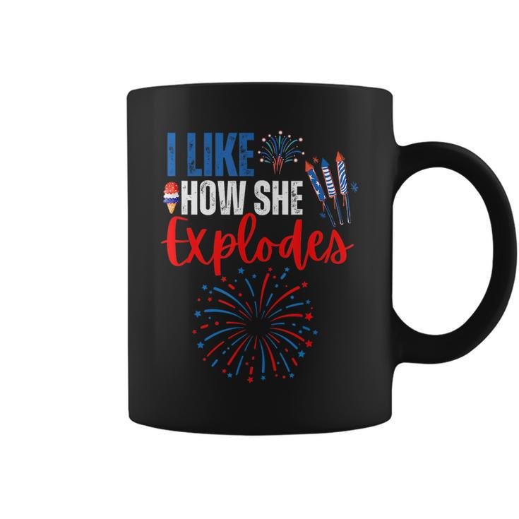 I Like How She Explodes I Like How He Bangs 4Th Of July  Coffee Mug