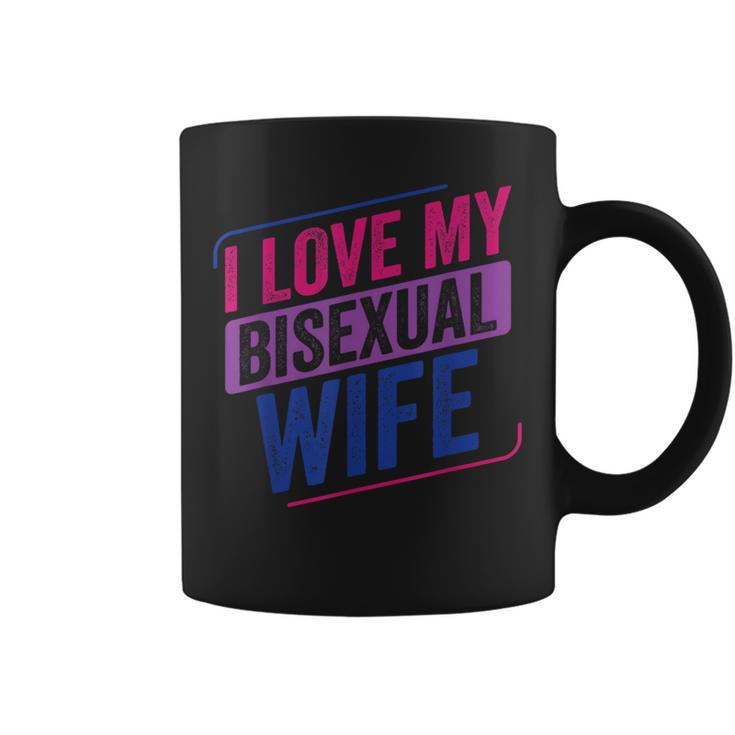 I Love My Bisexual Wife Bi Pride Bisexual Flag Coffee Mug