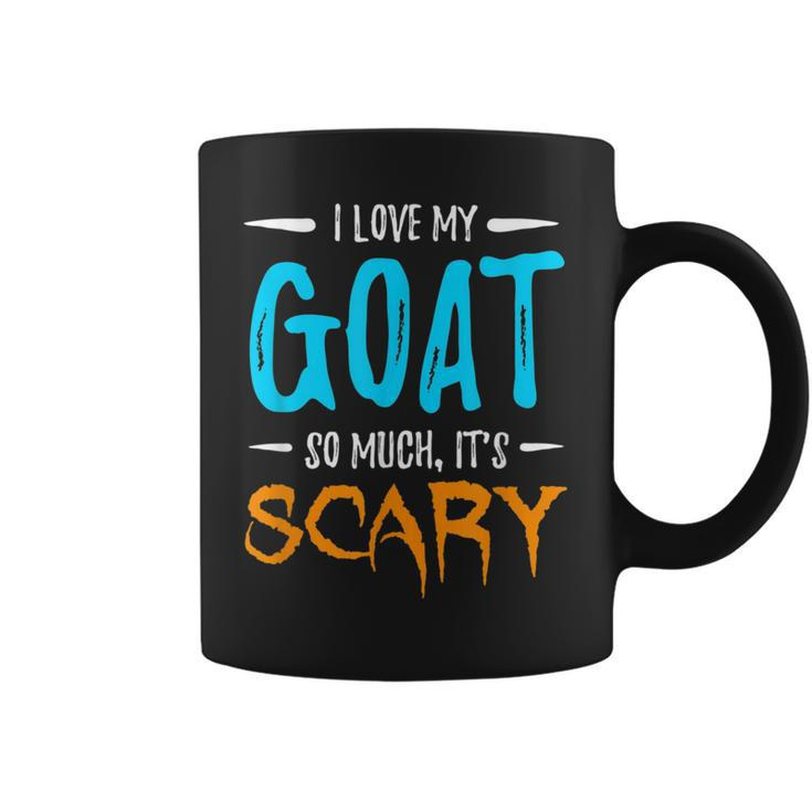 I Love My Goat Goat Lover Scary Halloween Gift  Coffee Mug