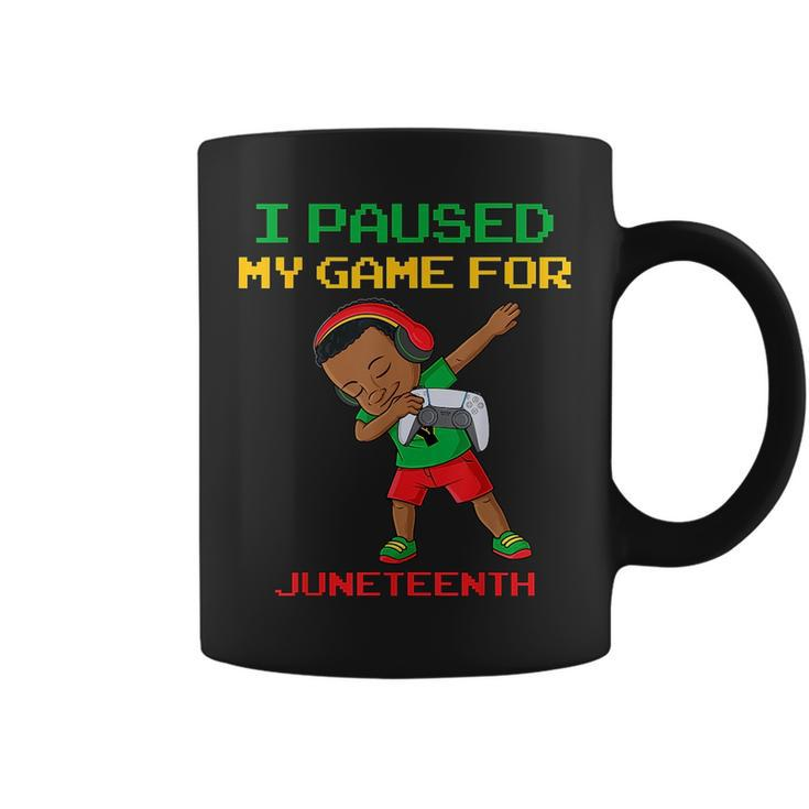 I Paused My Game For Junenth Dabbing Boys Kids Gamer Dab  Coffee Mug