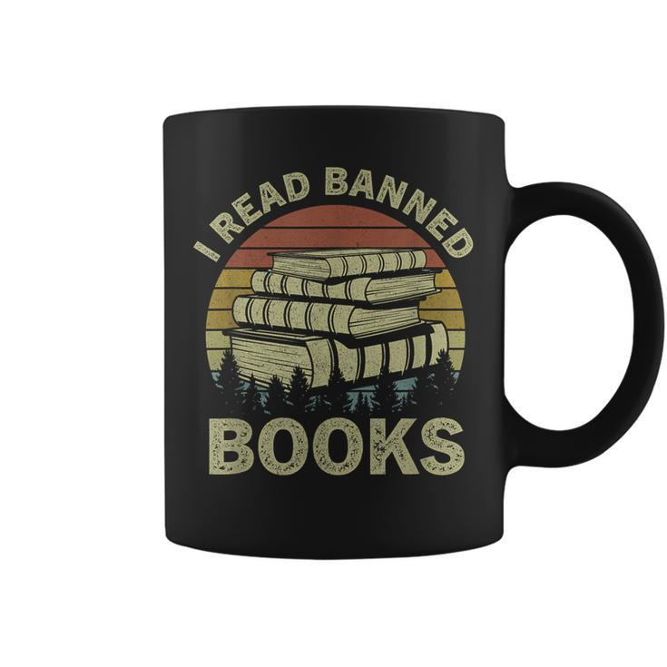 I Read Banned Books Lovers Vintage Funny Book Readers Coffee Mug