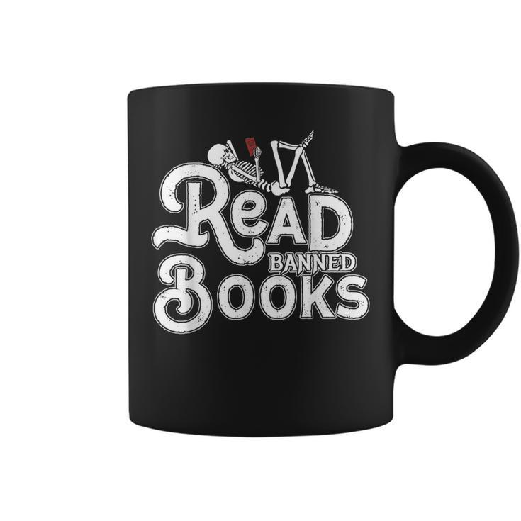 I Read Banned Books  Reading Bookworm Coffee Mug