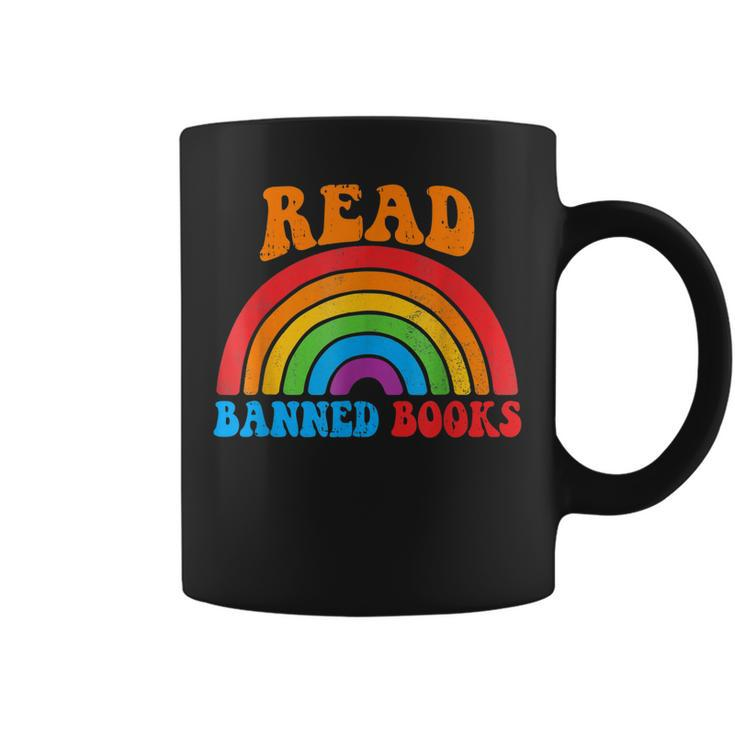 I Read Banned Books T  Rainbow Readers Reading Book Coffee Mug