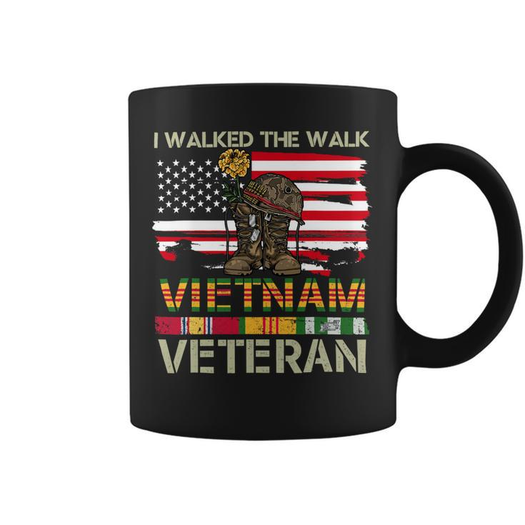 I Walked The Walk Vietnam Veterans American Flag 237 Coffee Mug
