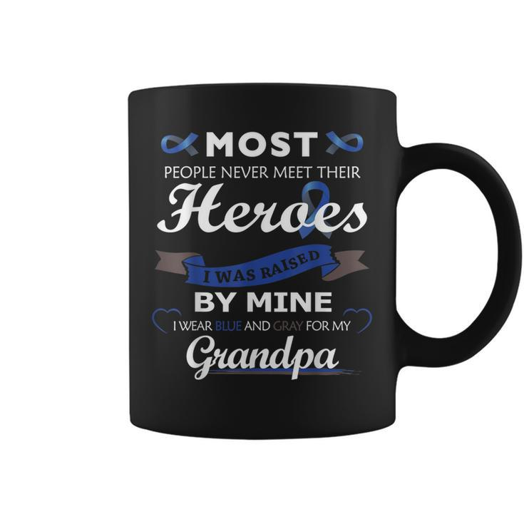 I Wear Blue For My Grandpa Diabetes Awareness Support Gift  Coffee Mug