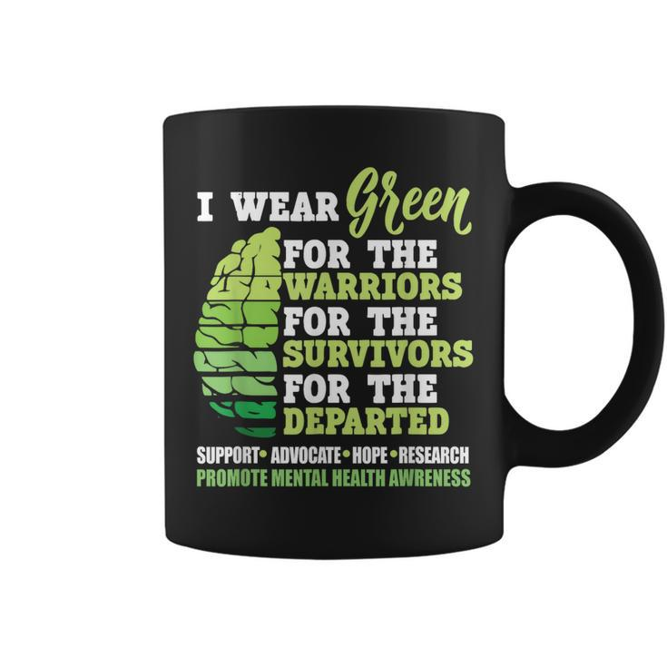 I Wear Green For The Warriors Mental Health Awareness Month Coffee Mug