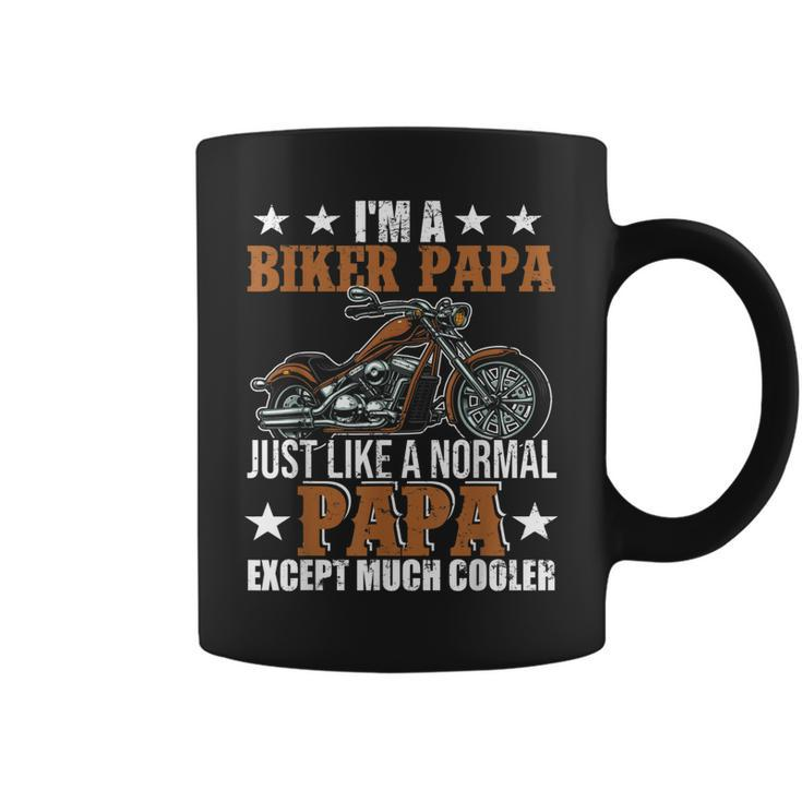 Im A Biker Papa Happy Fathers Day Matching Motorcycle Lover Coffee Mug
