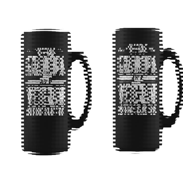 Im A Dad Grandpa And A Veteran Papa Husband Usa Flag Veteran Funny Gifts Coffee Mug
