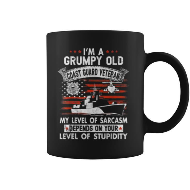 Im A Grumpy Old Coast Guard Veteran Gift  Gift For Mens Coffee Mug