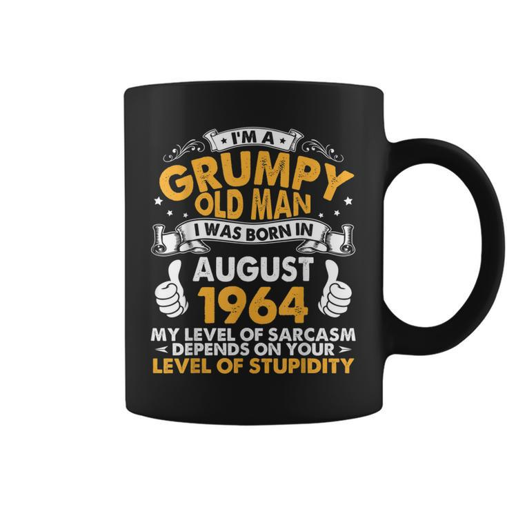 Im A Grumpy Old Man I Was Born In August 1964 Birthday 56  Coffee Mug