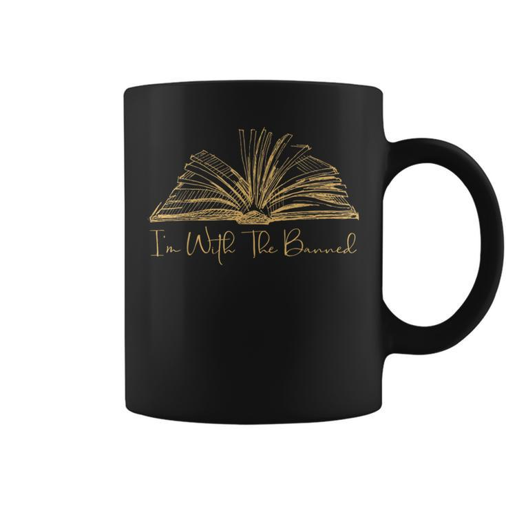 I'm With The Banned Retro Banned Books Coffee Mug
