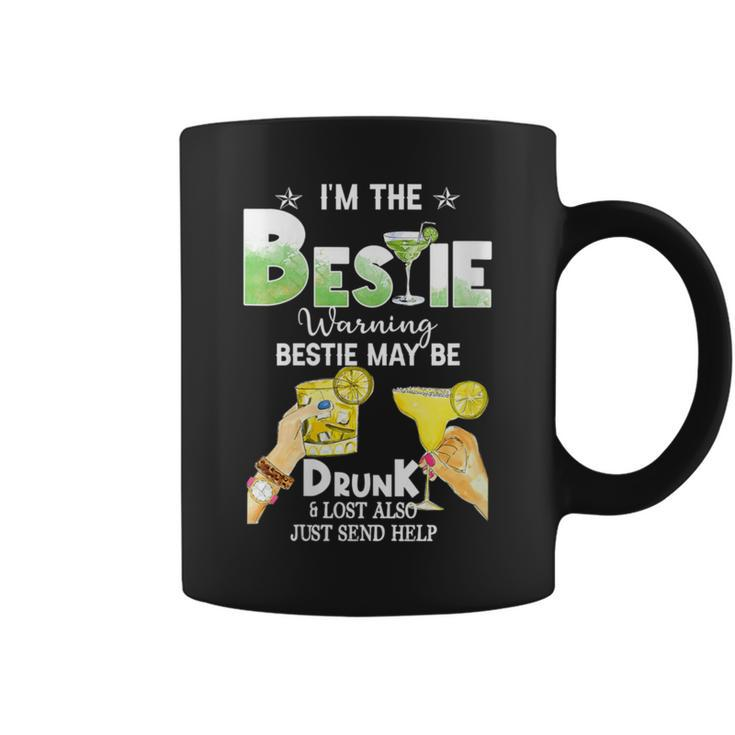 I'm The Bestie Warning Bestie Will Be Drunk Matching Bestie Coffee Mug