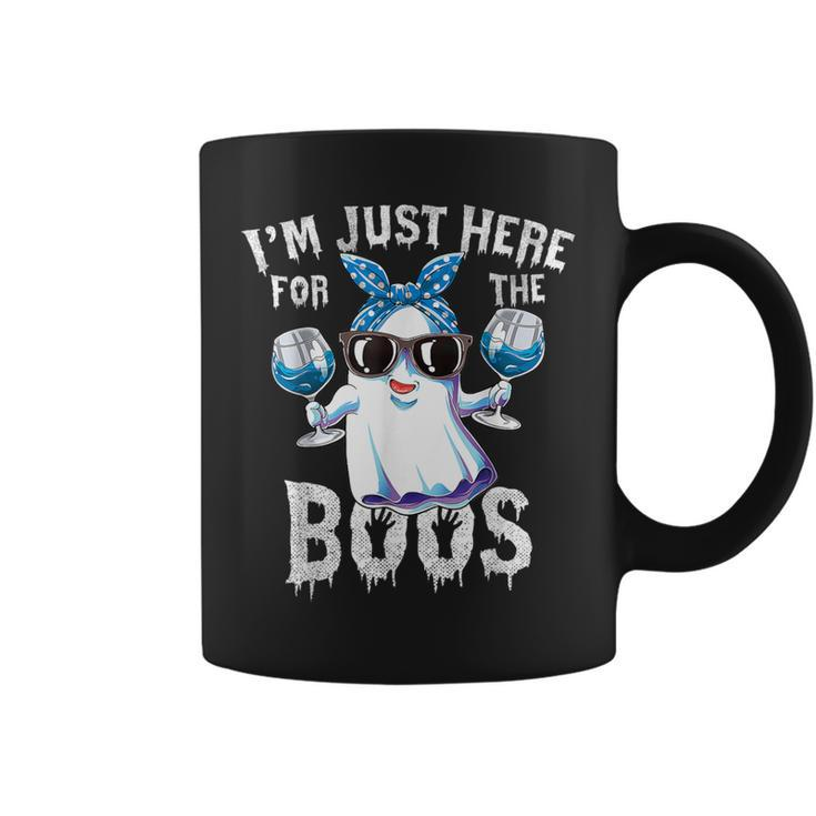 I'm Just Here For The Boos Cute Ghost Halloween Coffee Mug