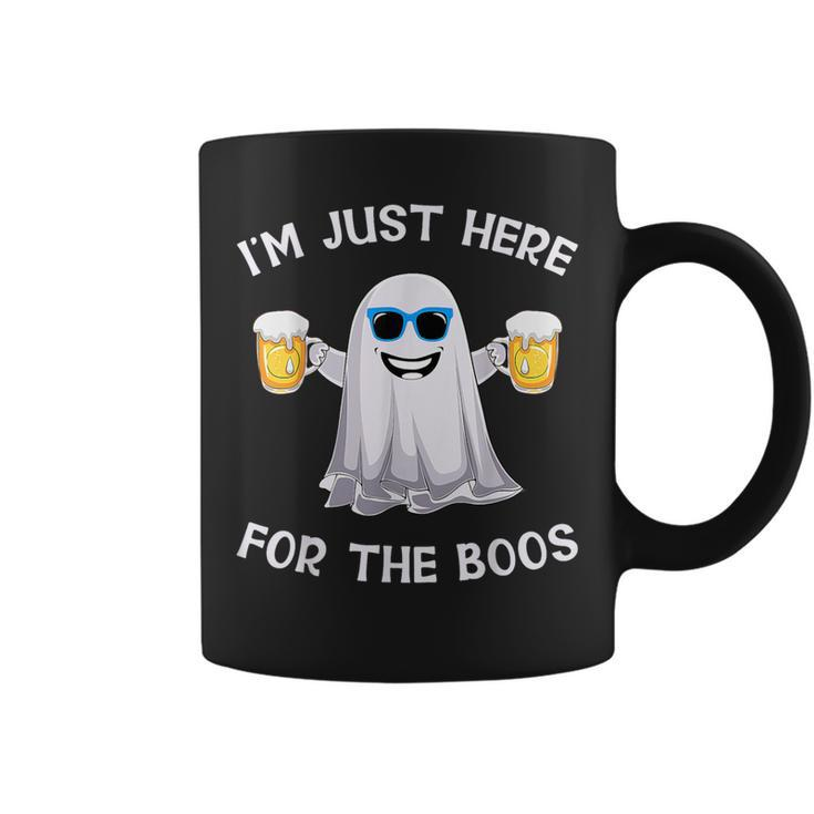I'm Just Here For The Boos Ghost Halloween Beer Lover Coffee Mug