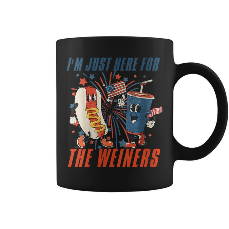 Im Just Here For The Wieners Funny 4Th Of July Wieners Gift For Womens Coffee Mug