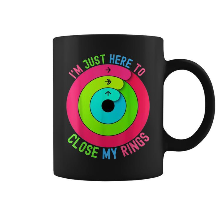 I'm Just Heres To Close My Rings Fitness Lover Coffee Mug