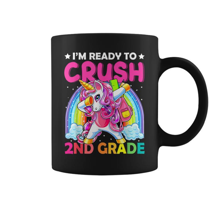Im Ready To Crush 2Nd Grade Dabbing Unicorn Back To School  Coffee Mug