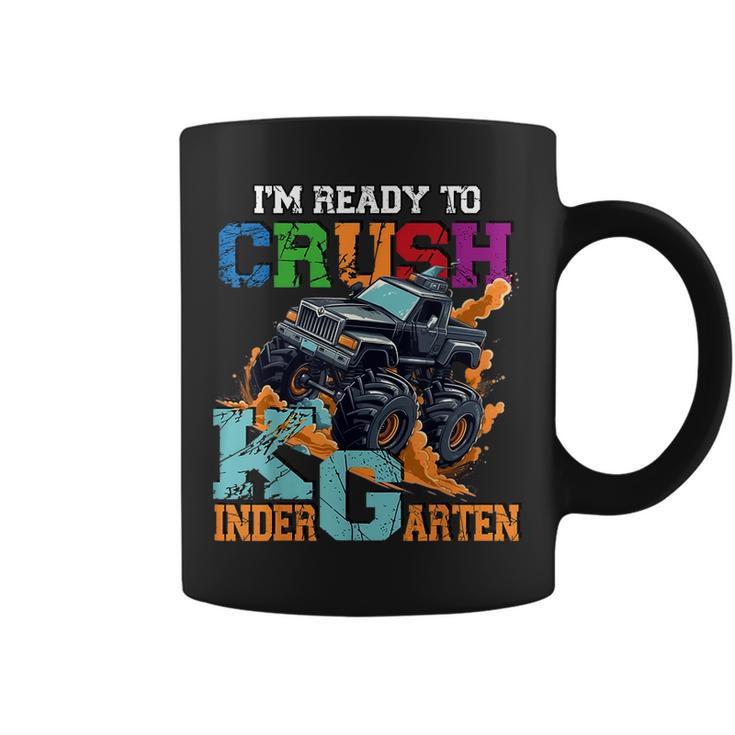 Im Ready To Crush Kindergarten Monster Truck Dinosaur Boys  Coffee Mug