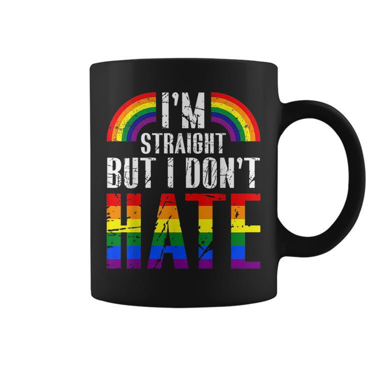 Im Straight But I Dont Hate Rainbow Lgbt Gay Pride Month  Coffee Mug