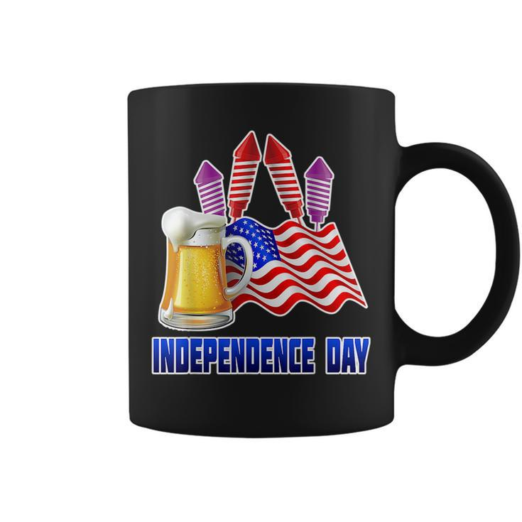Independence Day 4Th July Beer Fireworks America Gift Idea  Coffee Mug