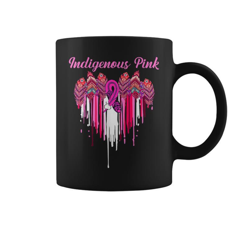 Indigenous Breast Cancer Awareness Feather Pink Ribbon Coffee Mug