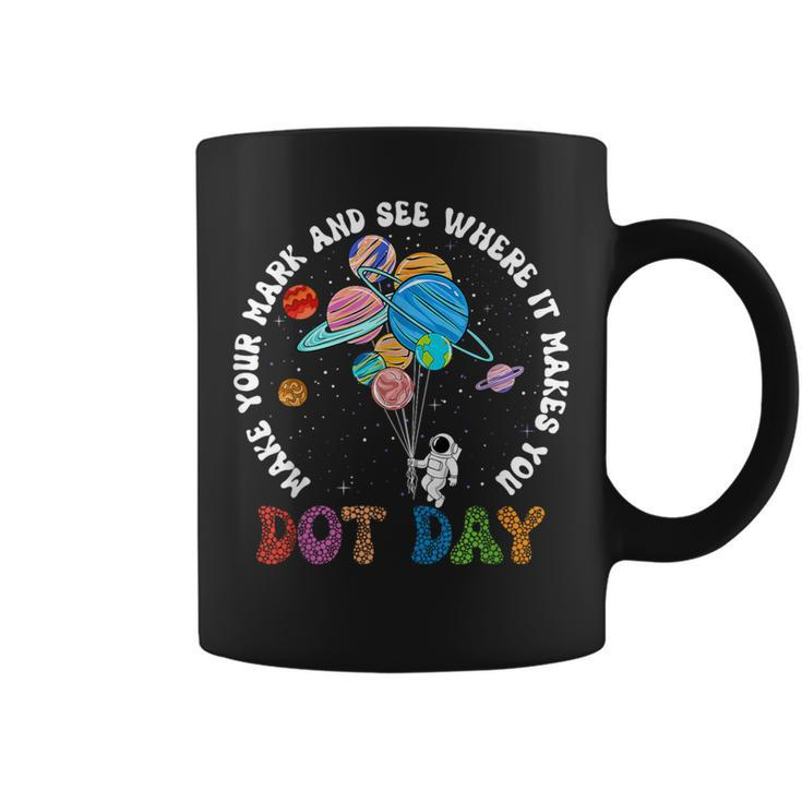 International Dot Day Make Mark Astronaut Planet Polka Dot Coffee Mug