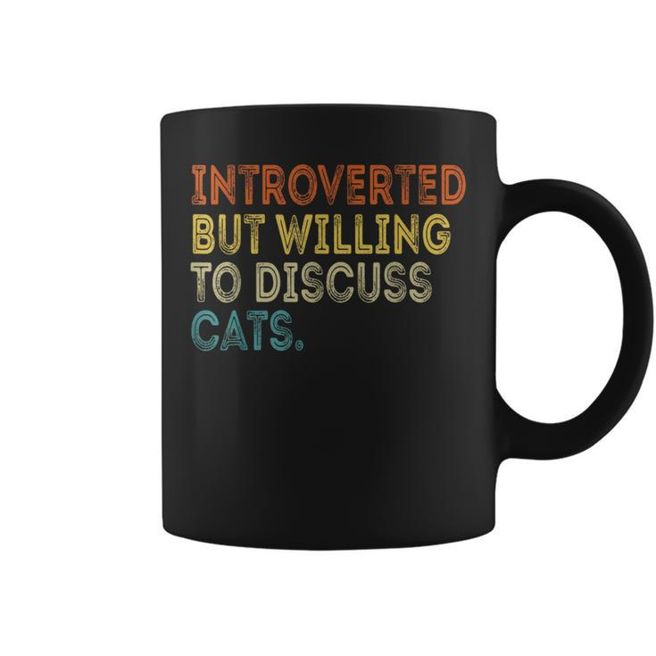 Introverted But Willing To Discuss Cats Lovers Kitten Coffee Mug