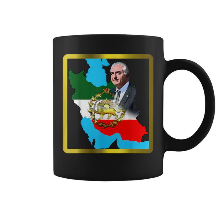 Iran's Flag With A Golden Lion And Sun With King Pahlavi Coffee Mug