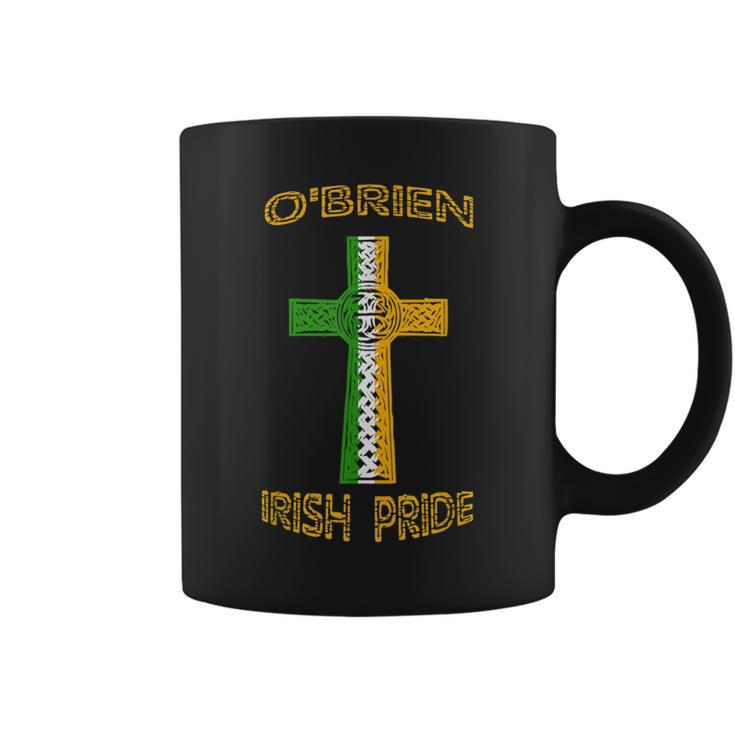 Irish Last Name Obrien Celtic Cross Heritage Pride  Coffee Mug