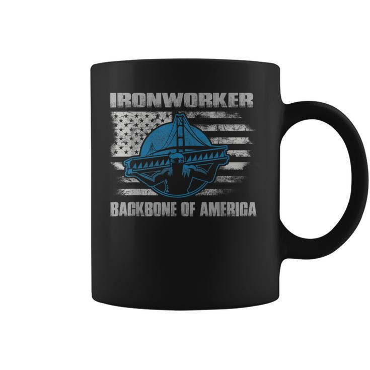 Ironworker Backbone Of America Flag Usa Iron Workers Coffee Mug
