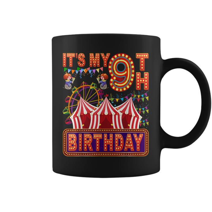 It's My 9Th Birthday Circus Carnival Birthday Party Decor Coffee Mug