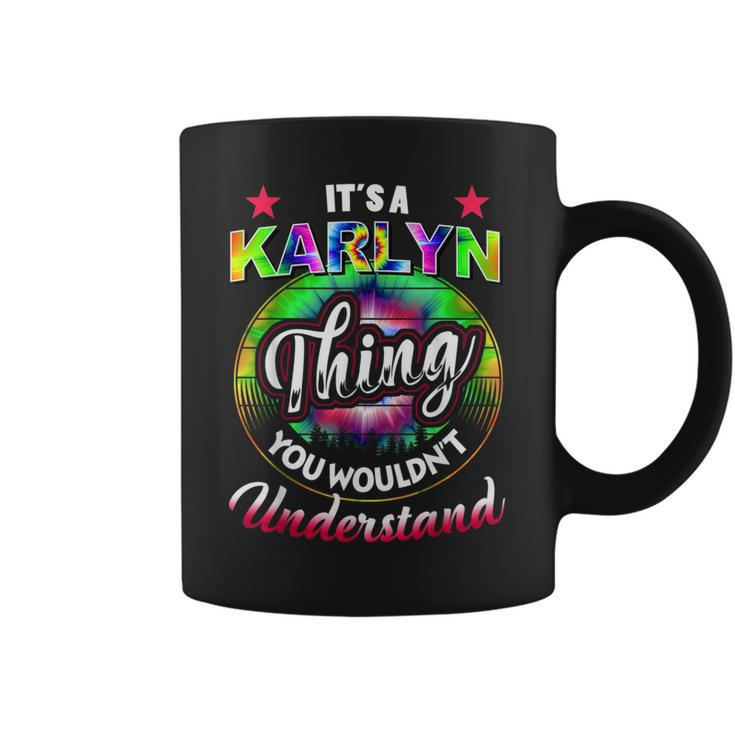 Its A Karlyn Thing Tie Dye 60S 70S Hippie Karlyn Name 70S Vintage Designs Funny Gifts Coffee Mug