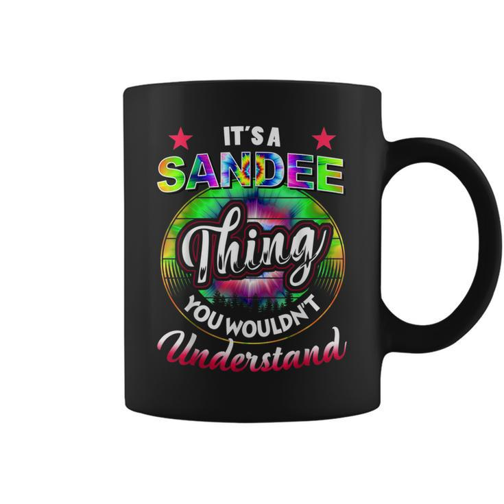 Its A Sandee Thing Tie Dye 60S 70S Hippie Sandee Name 70S Vintage Designs Funny Gifts Coffee Mug