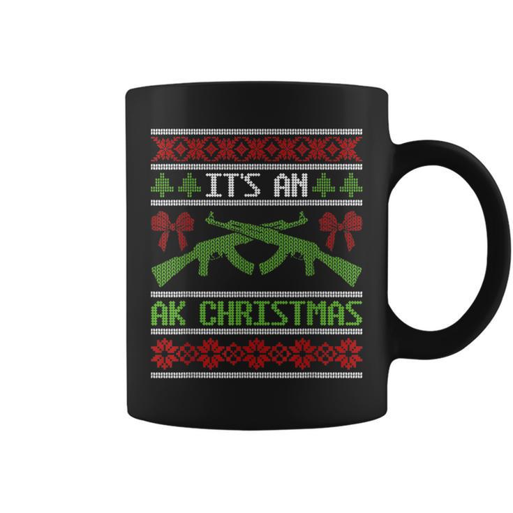 It's An Ak Christmas Ugly Sweater Gun Right Hunting Military Coffee Mug