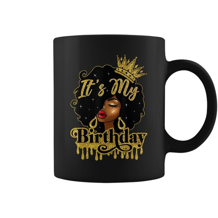 It's My Birthday Black Queen African American Afro Coffee Mug