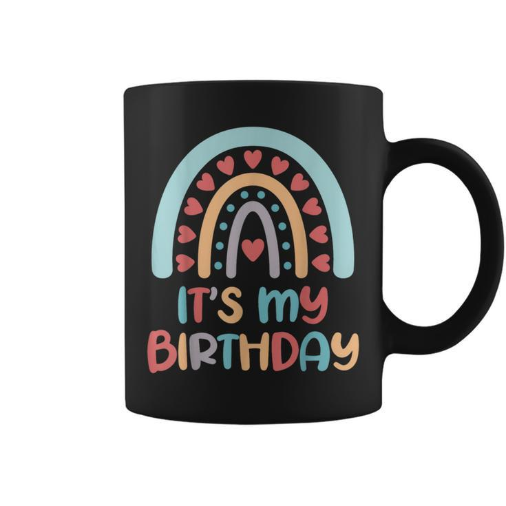 It's My Birthday Girls Colorful Rainbow Birthday Girl Coffee Mug