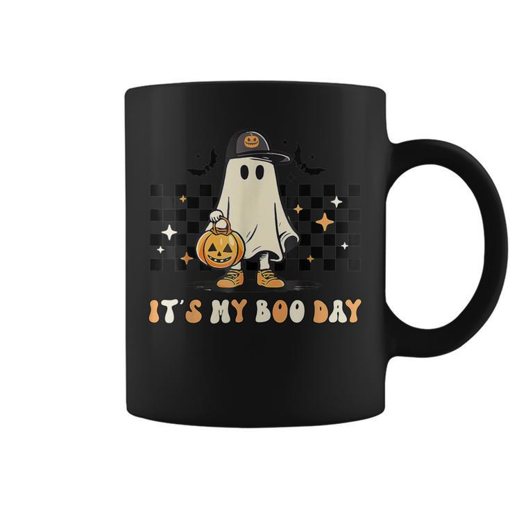 It's My Boo Day Groovy Boy Halloween Birthday Ghost Girls Coffee Mug