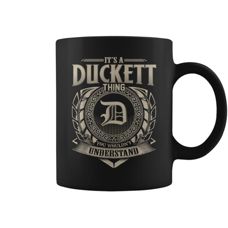 It's A Duckett Thing You Wouldn't Understand Name Vintage Coffee Mug