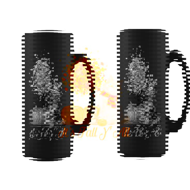 It's Fall Y'all Maine Coon Cat Halloween Thanksgiving Halloween Coffee Mug