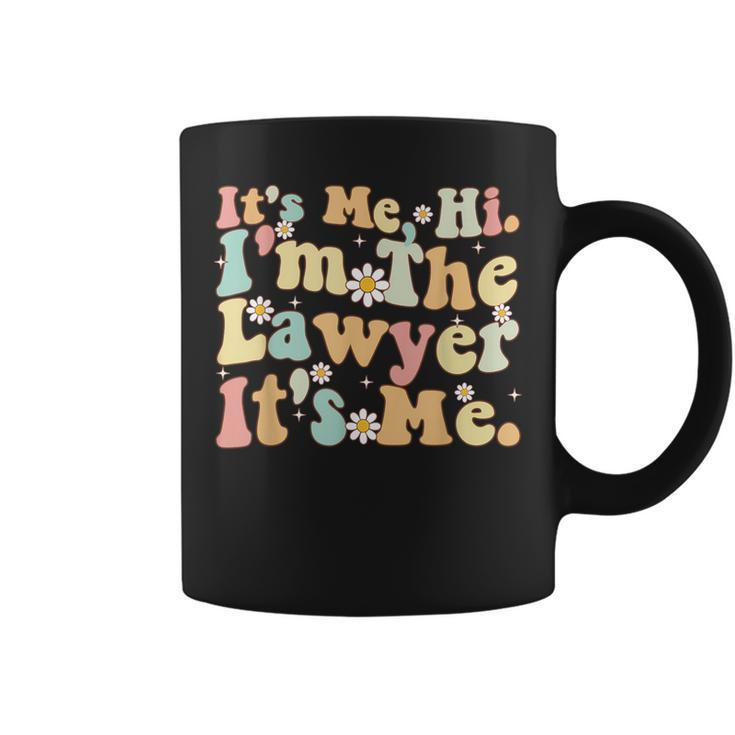 It's Me Hi I'm The Lawyer It's Me Lawyer Groovy Retro Coffee Mug