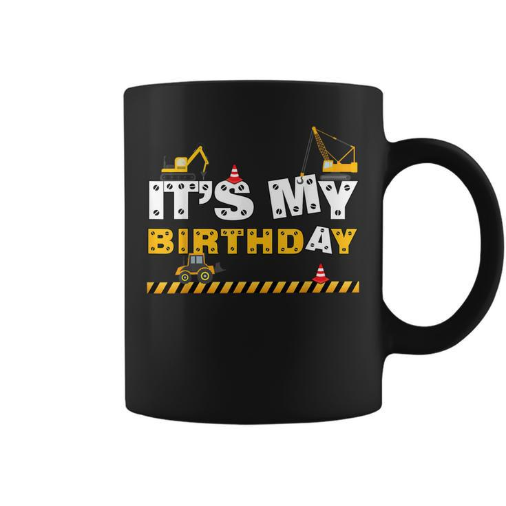 Its My Birthday Construction Family Birthday Party  Coffee Mug