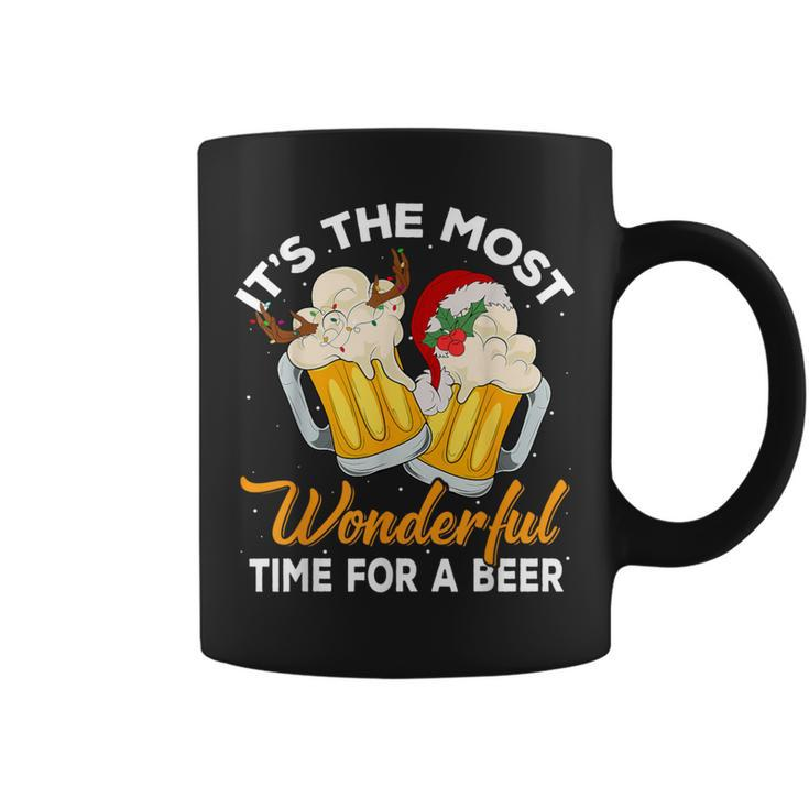 It's The Most Wonderful Time For A Beer Drinking Christmas Coffee Mug