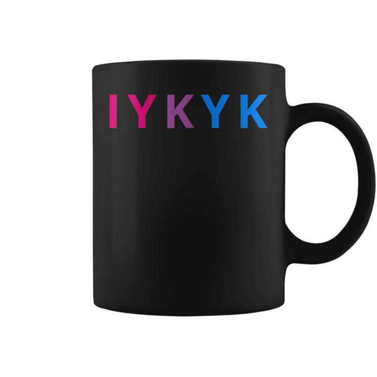 Iykyk Funny Bisexual Lgbtq Pride Subtle Lgbt Bi I Y K Y K  Coffee Mug