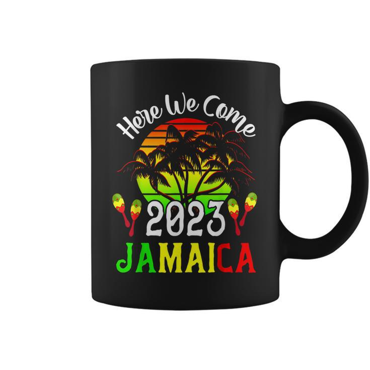 Jamaica 2023 Here We Come Jamaican Family Vacation Trip  Coffee Mug