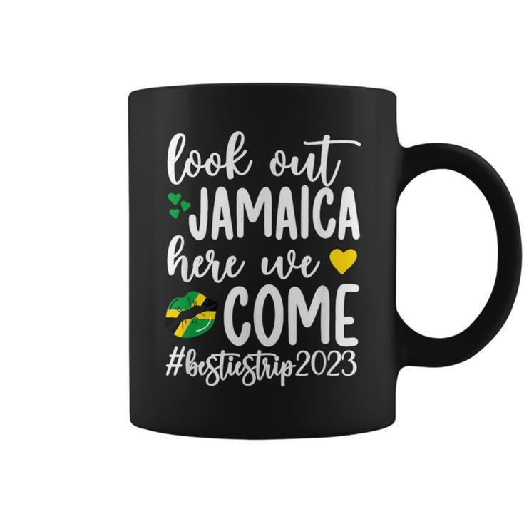 Jamaica Here We Come Besties Trip 2023 Best Friend Vacation Coffee Mug