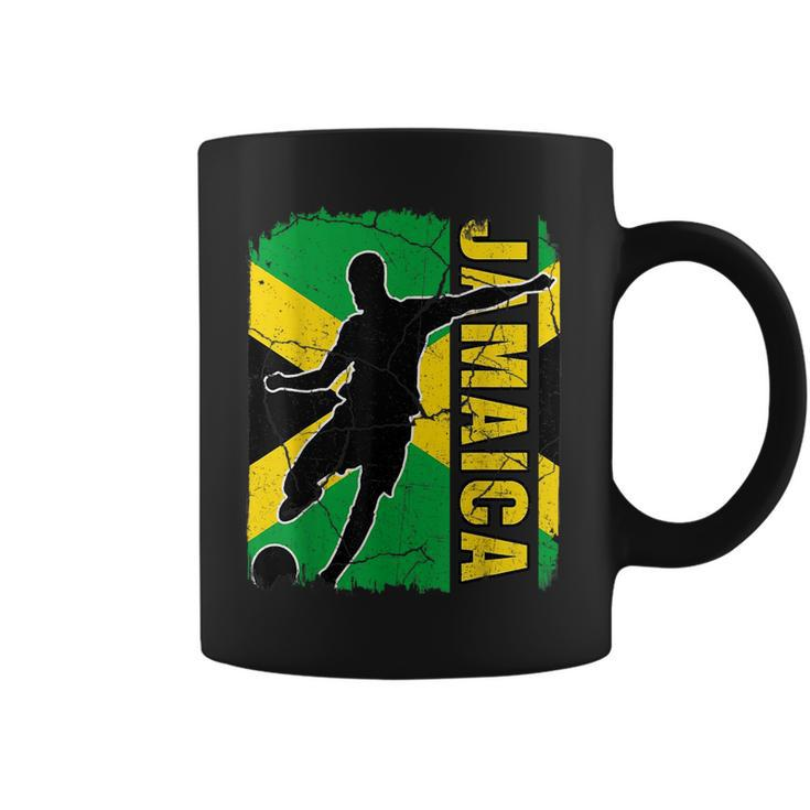 Jamaican Soccer Team Jamaica Flag Jersey Football Fans Coffee Mug